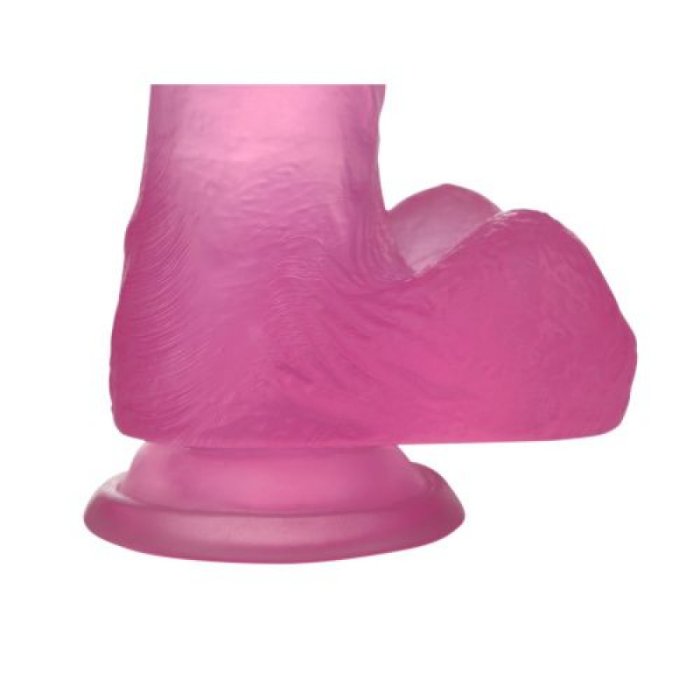 Dildo Roz Medium, Jelly Pink [ 17 cm x 3,5 cm ] - dimensiuni complete