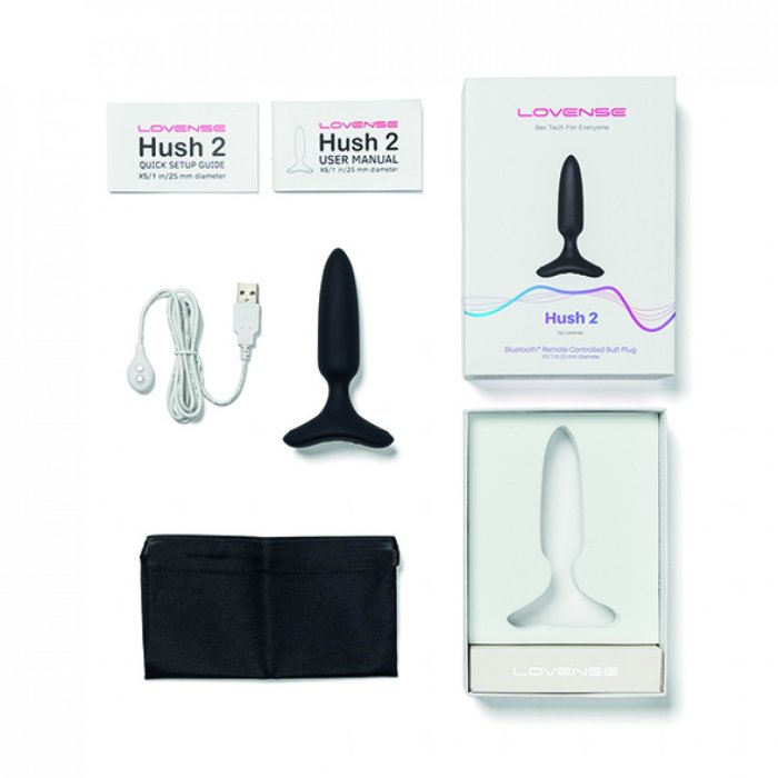 Vibrator Anal Lovense »Hush 2« 4,7 cm - Negru