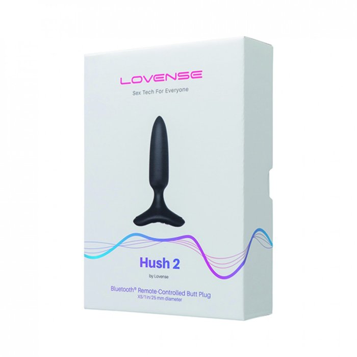 Vibrator Anal Lovense »Hush 2« 4,7 cm - Negru
