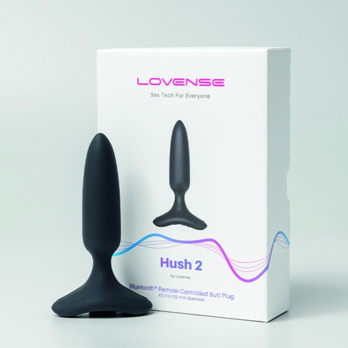 Vibrator Anal Lovense »Hush 2« 4,7 cm - Negru