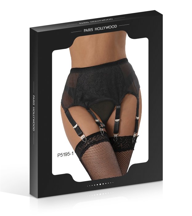 Set Portjartier cu 6 clipsuri si chiloti, Paris Hollywood# - culoare si material