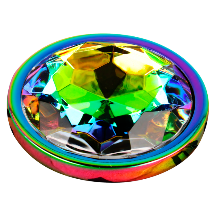 Butt Plug Anal OhMama "Iridiscent Circle" 7 cm - culoare si material