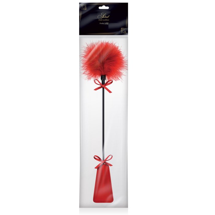 Padela cu Puf Sweet Caress 52 cm - Rosu - culoare si material