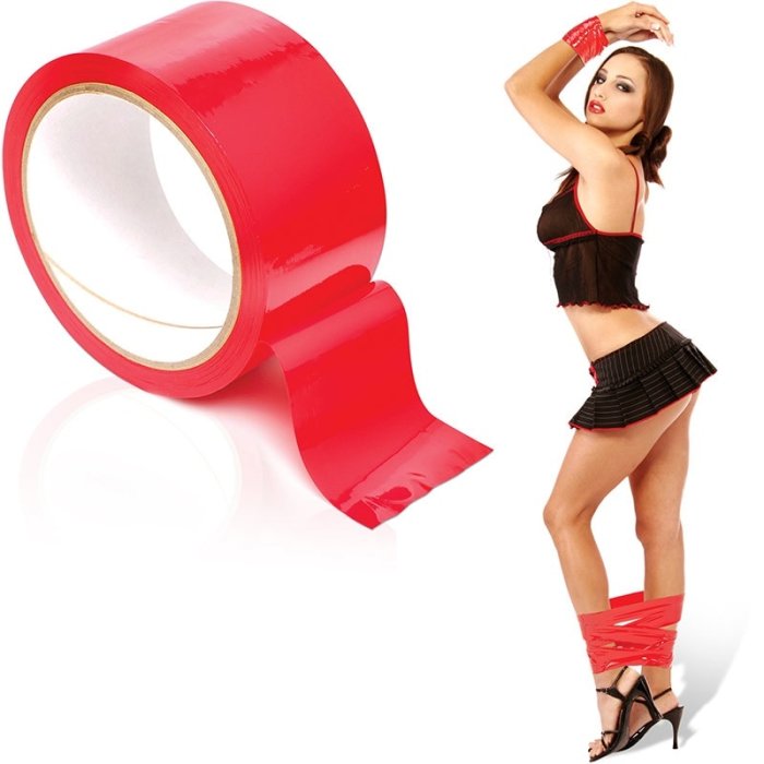 Banda bondage Bind Me rosie - utilizare legare incheieturi glezne scenarii BDSM