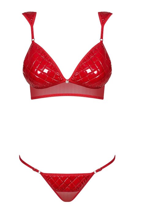 Set Bikini si Sutien Obsessive Hunteria - Rosu - culoare si material