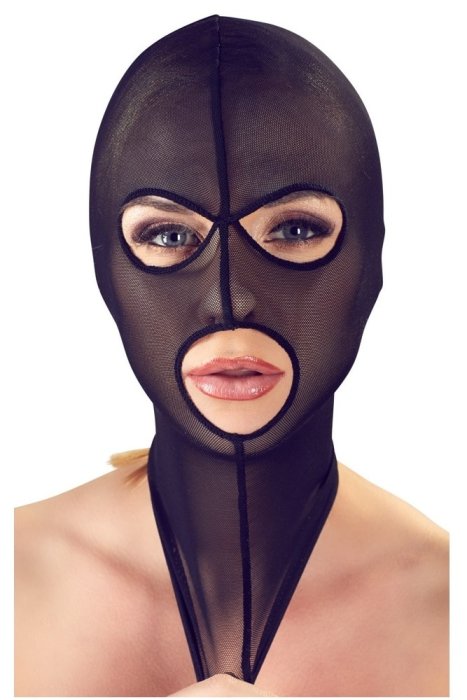 Masca, Bad Kitty, pentru cap, neagra, semi transparenta, S-L - culoare si material