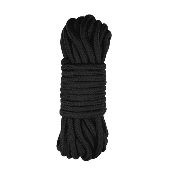 Sfoara Bondage, Chisa Novelties, Retrain Me Rope, poliester, negru, 10 m - detaliu design