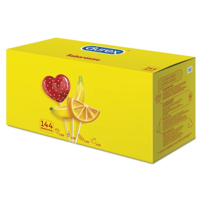 Prezervative Durex Pleasure Fruits, 144 bucati - vedere frontala