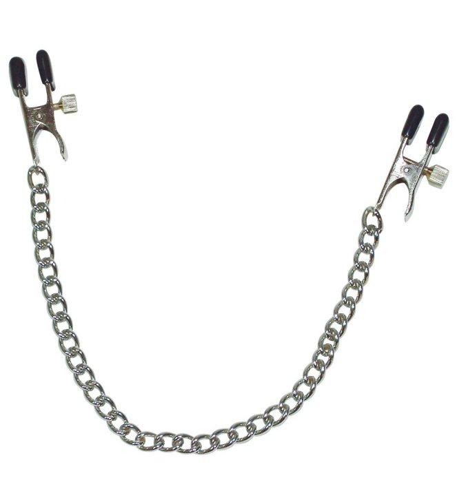 Lant sfarcuri si cleme, Boob Chain with Nipple Clamps#