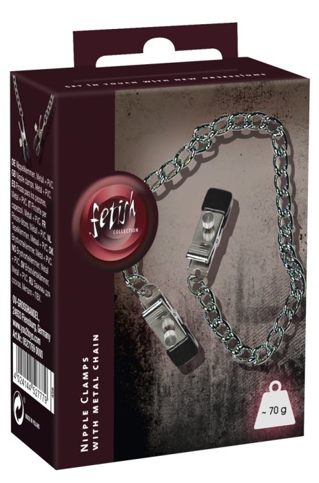 Lant sfarcuri si cleme, Boob Chain with Nipple Clamps