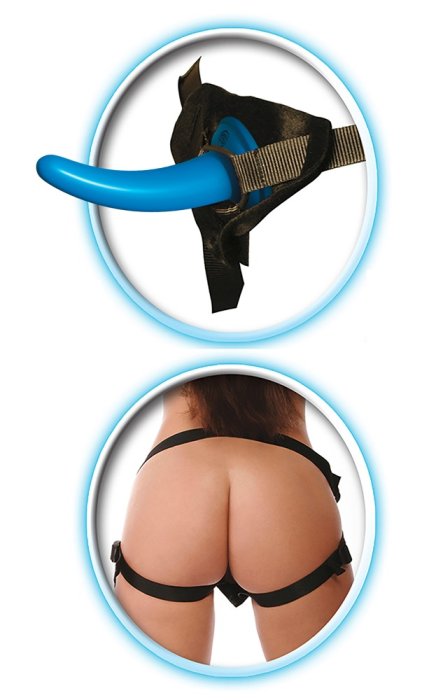 Strapon Femei Pipedream »Fetish Fantasy Series« 12 cm - Albastru - detaliu design