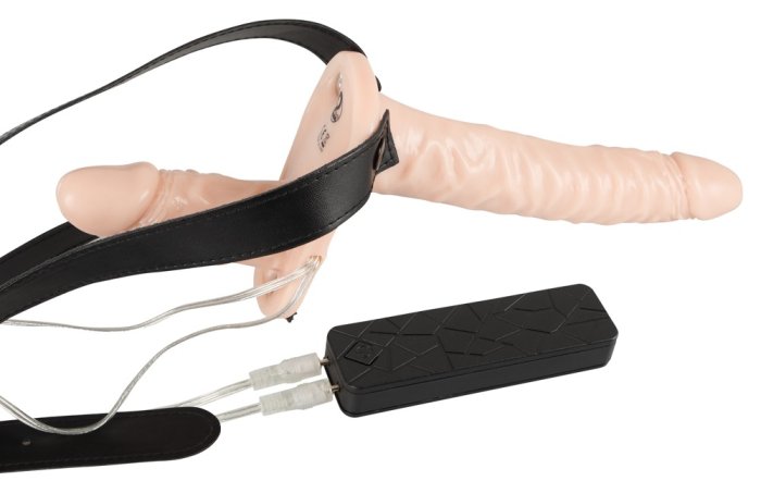 Strap-on Duo, 10 Vibratii, 2 Motoare - vedere spate