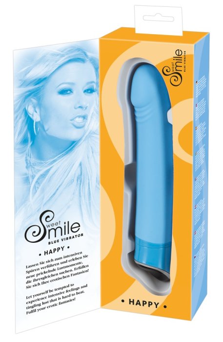 Vibrator Smile Happy Blue, 7 Vibratii - detaliu design