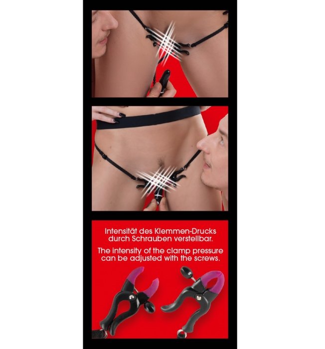 Chilot Vibrator Bad Kitty »Spreader String« Negru