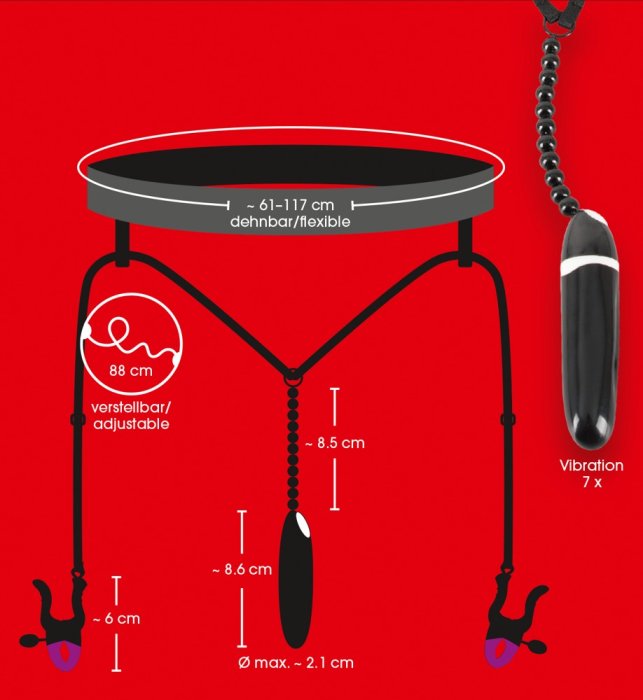Chilot Vibrator Bad Kitty »Spreader String« Negru