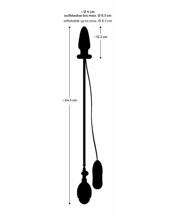 Pompa Anala, Inflatable Vibrating Butt Plug, 7 Vibratii - accesorii incluse