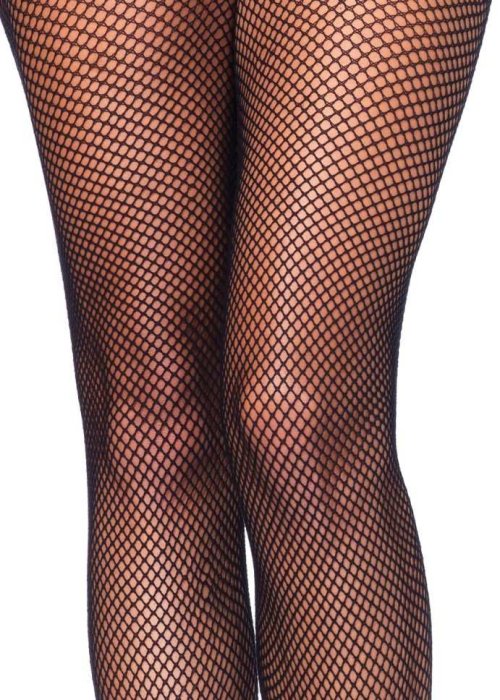 Ciorapi Plasa cu Decupaje Fishnet Crotchless Pantyhose Leg Avenue - Negru