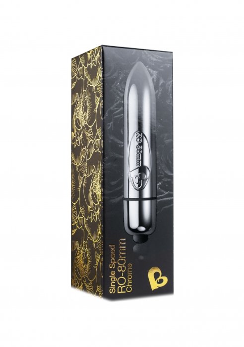 Mini Vibrator Rocks Off »Single Speed« 8 cm - Argintiu