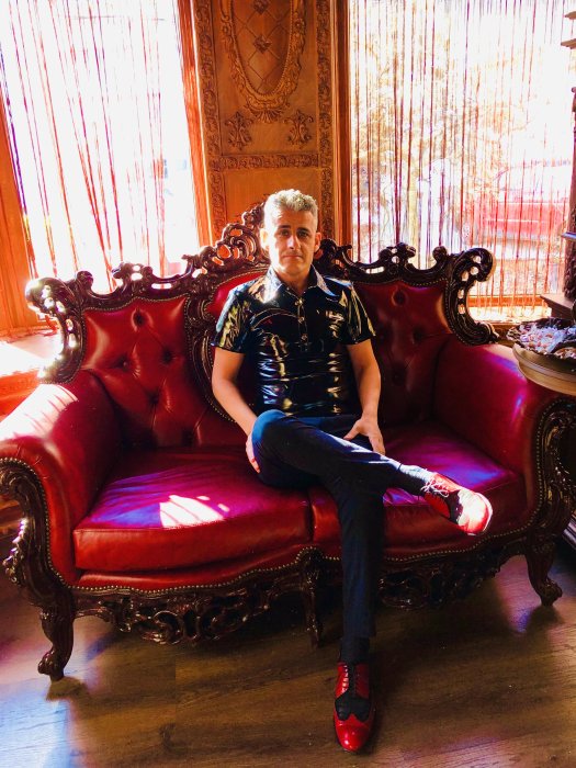 Camasa Latex,pentru barbati,neagra,vinil,maneci scurte,poliester acoperit cu poliuretan