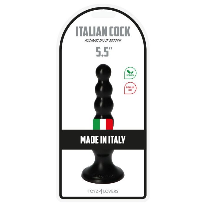 Dildo Anal Elio, Negru, 14 cm x 3,5 cm - detaliu finisaj