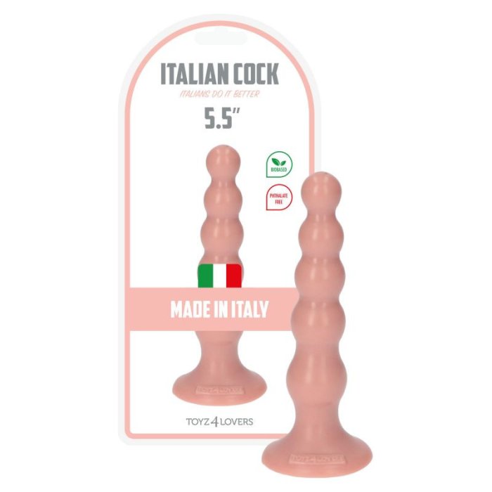 Dildo Anal Elio, Natural, 14 cm x 3,5 cm - vedere frontala