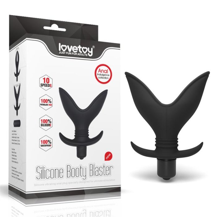Vibrator Anal Plug Dilator Lovetoy »Booty Blaster« 11,4 cm - Negru