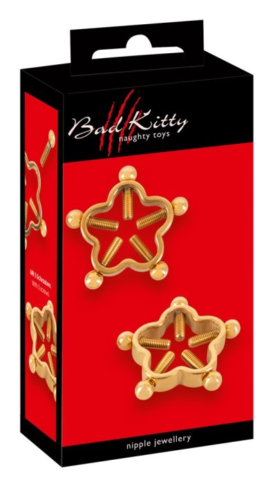 Nipple Jewellery, ornamente Sfarcuri Aurii, piercing elegant - vedere frontala