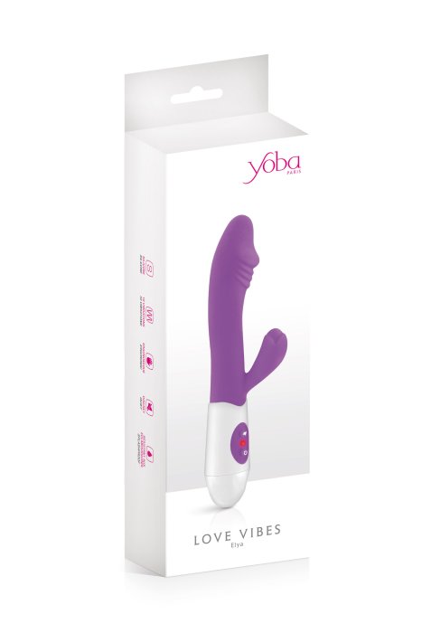 Elya Vibrator Dubla Stimulare Mov - detaliu design
