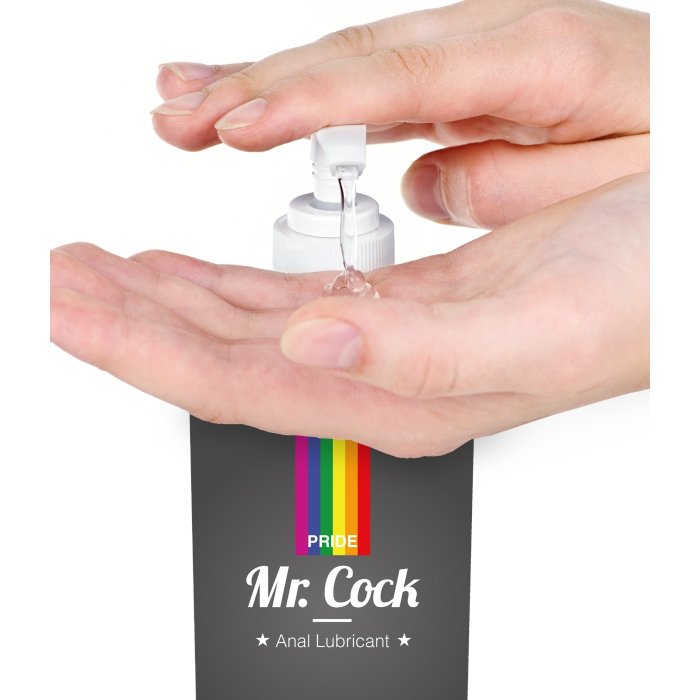 Lubrifiant anal, Mr.Cock, Pride, cu aloe vera, anti iritare, anti inflamator, 1000 ml - dimensiuni complete