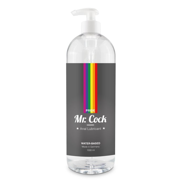 Lubrifiant anal, Mr.Cock, Pride, cu aloe vera, anti iritare, anti inflamator, 1000 ml - vedere frontala