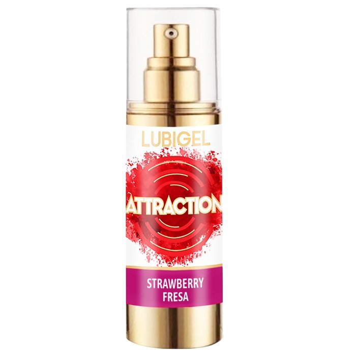 Lubrifiant, Attraction, Lubigel, Tingling si Aroma Capsuni, vegan, 30 ml - detaliu design