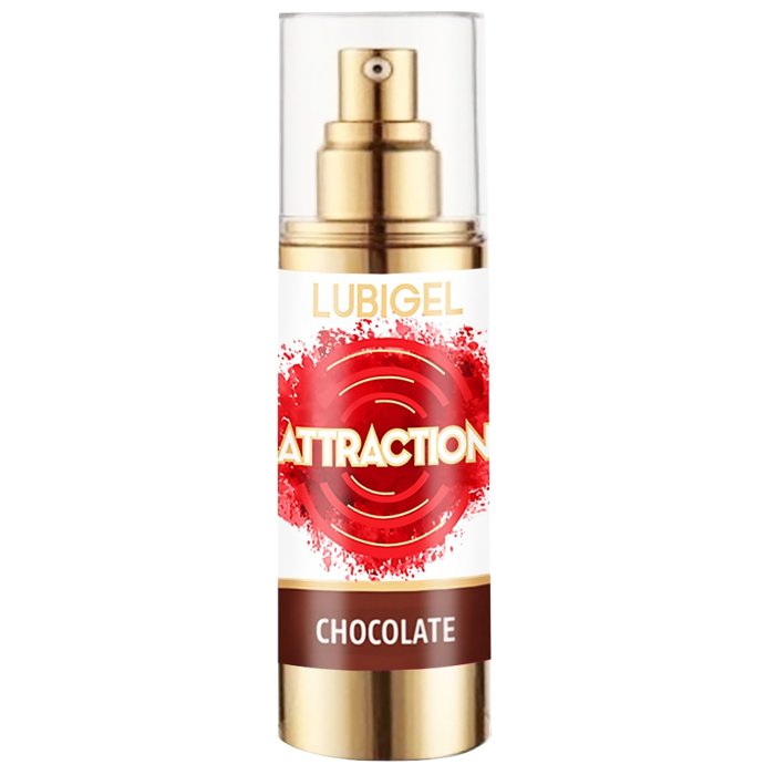 Lubrifiant, Attraction, Lubigel, Tingling si Aroma Ciocolata, vegan, 30 ml - detaliu design