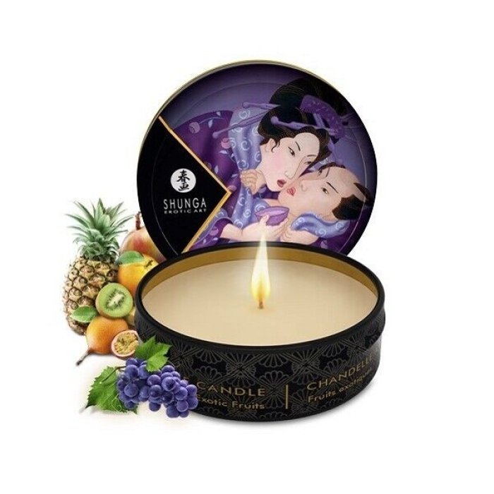 Mini Lumanare Masaj SHUNGA 30 ml - Fructe Exotice - vedere frontala