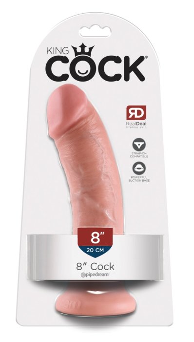 Dildo Pipedream "King Kock" 20,3 cm - Natural - vedere frontala