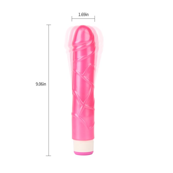 Vibrator Basic Pulsator Roz Chisa Novelties - detaliu vene tulpina gland sculptat