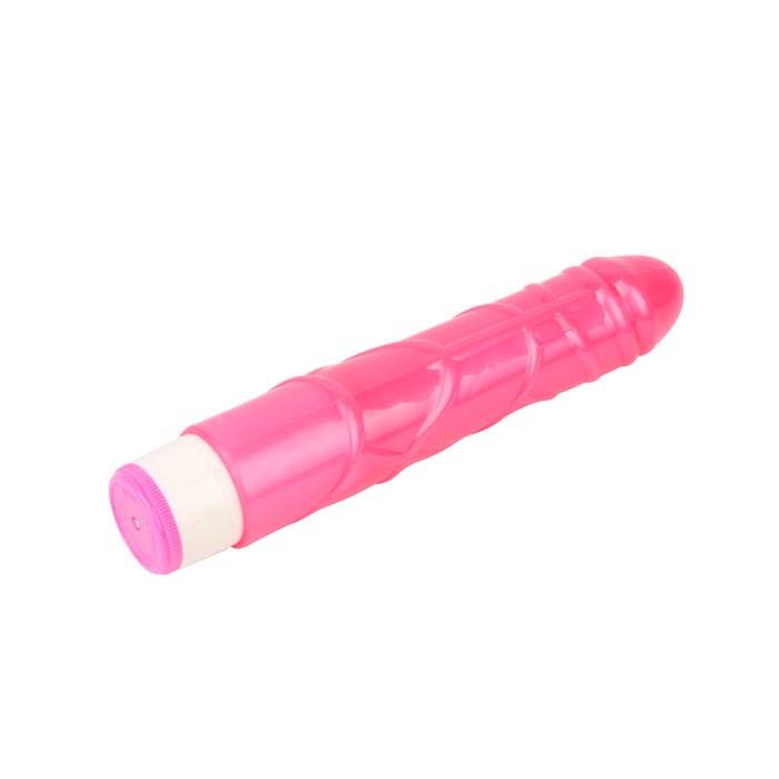 Vibrator realist Basic Pulsator Roz Chisa Novelties - vedere laterala flexibilitate TPE