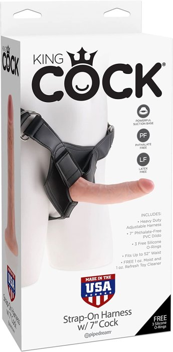 StrapOn Pipedream »7 King Cock« 20,32 cm - Natural