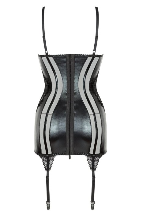 Set Babydoll Portjartier si Chilot Marilyn Beauty Night - Negru - dimensiuni complete