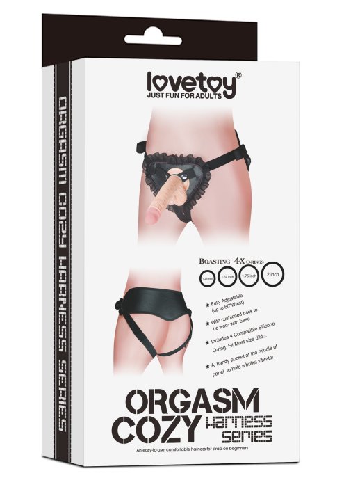 Chilot StrapOn Lovetoy "Orgasm Cozy" - Negru