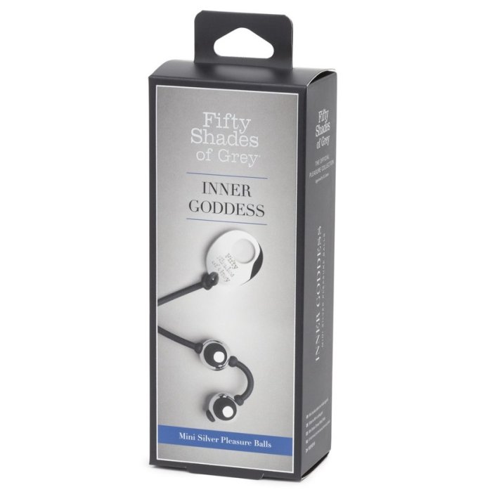 Bile Vaginale Fifty Shades "Inner Goddess" 21,5 cm - Argintiu - accesorii incluse