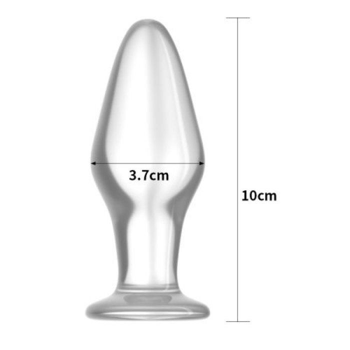 Butt Plug Anal Sticla Lovetoy "Glass Romance" 12 cm##