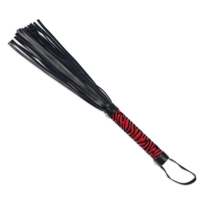 Bici Whip Me Baby, Lovetoy, Rosu cu Negru, 40 cm - detaliu design