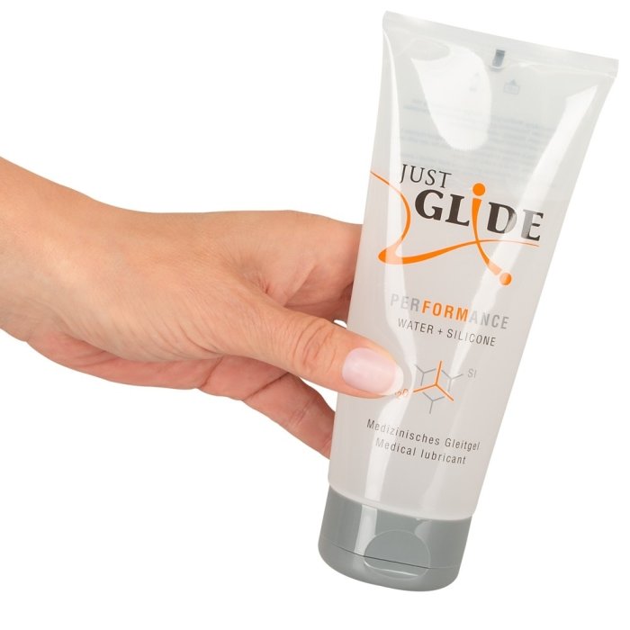 Lubrifiant Vegan, Just Glide, Performance, pe baza de apa si silicon, 200ml - culoare si material