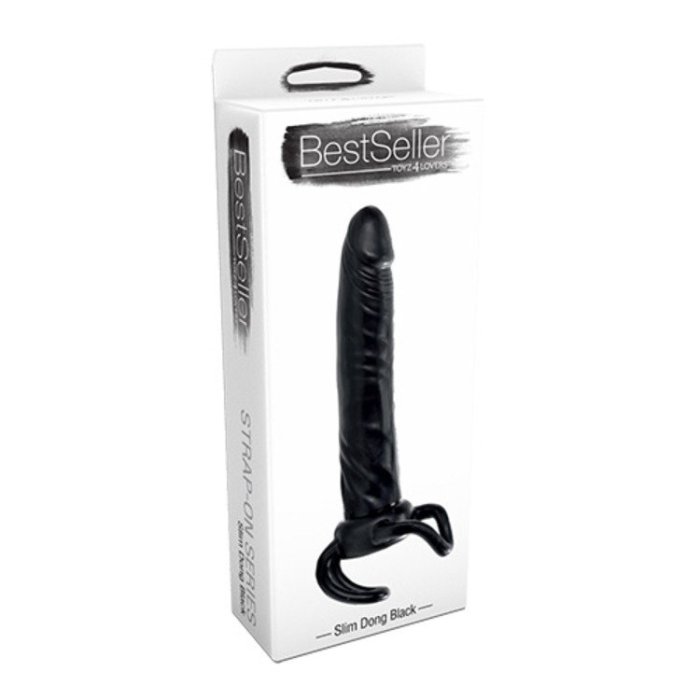 Strapon Toyz4Lovers »BestSeller« 13,5 cm - Negru - vedere frontala