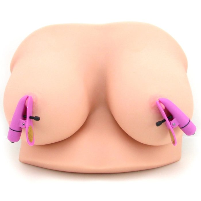 Cleme Sfarcuri cu Vibratii California Exotics "Nipplettes" - Roz - vedere frontala