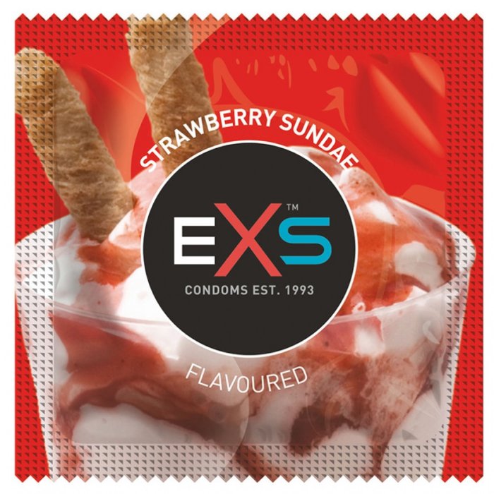 Prezervative cu Aroma Mix EXS, 144 buc. - dimensiuni complete