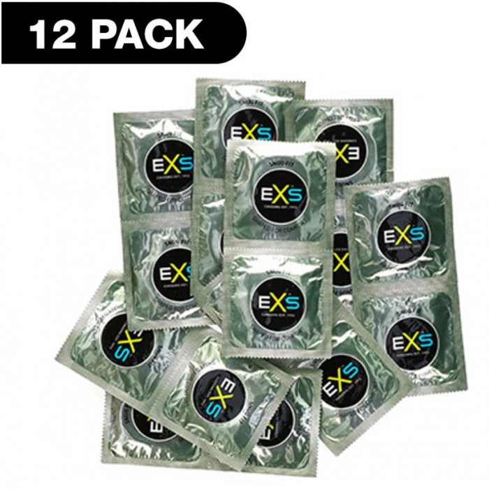 Prezervative EXS Snug Fit, 49 mm, 12 buc. - detaliu finisaj