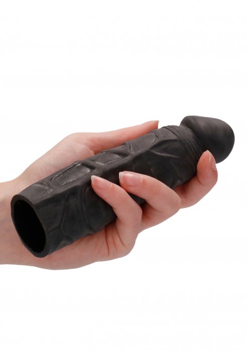 Prelungitor penis Negru - Penis Extender - 17,5 cm - vedere laterala