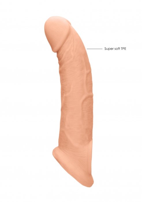 Prelungitor Penis Realrock "Penis Extender With Rings" 23 cm - Natural - detaliu ambalaj