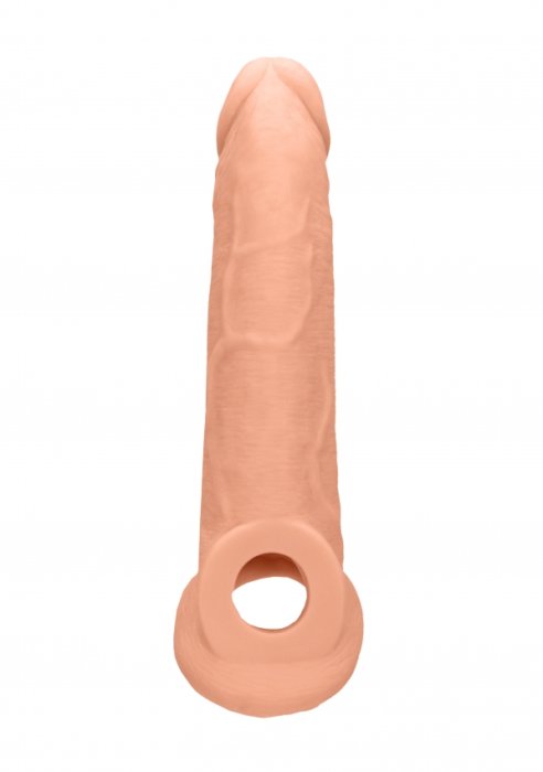 Prelungitor Penis Realistic TPR, Realrock, 22 cm x 4 cm - vedere laterala
